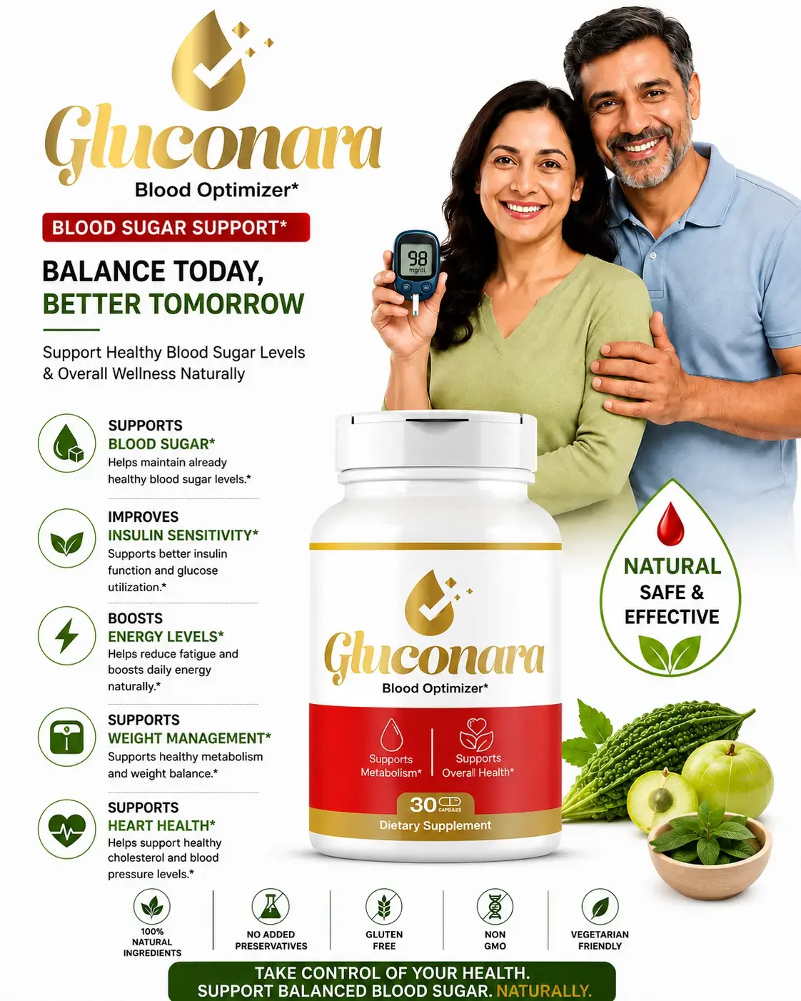 Gluconara Daily Metabolic Wellness Supplement
